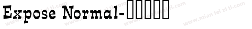 Expose Normal字体转换